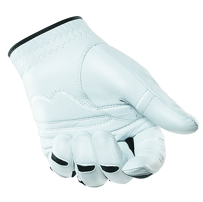 Custom Men's Stablegrip White Durable Genuine Cabretta Leather Golf Gloves