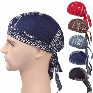 Wholesale Custom Breathable Quick-Dry Sport Bandana Hat Pirate Durag Cap