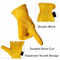 BSCI Audit 100% Leather Gloves Working with Elastic Wrist Cotton Lining