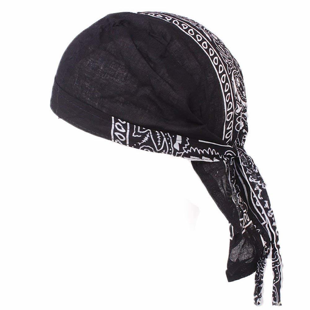 Wholesale Custom Breathable Quick-Dry Sport Bandana Hat Pirate Durag Cap