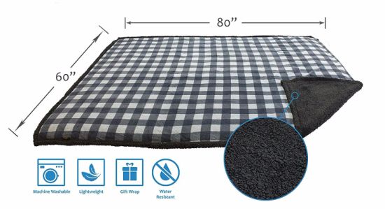 Wholesale Custom Durable Reversible Plush Sherpa Waterproof Fleece Blanket