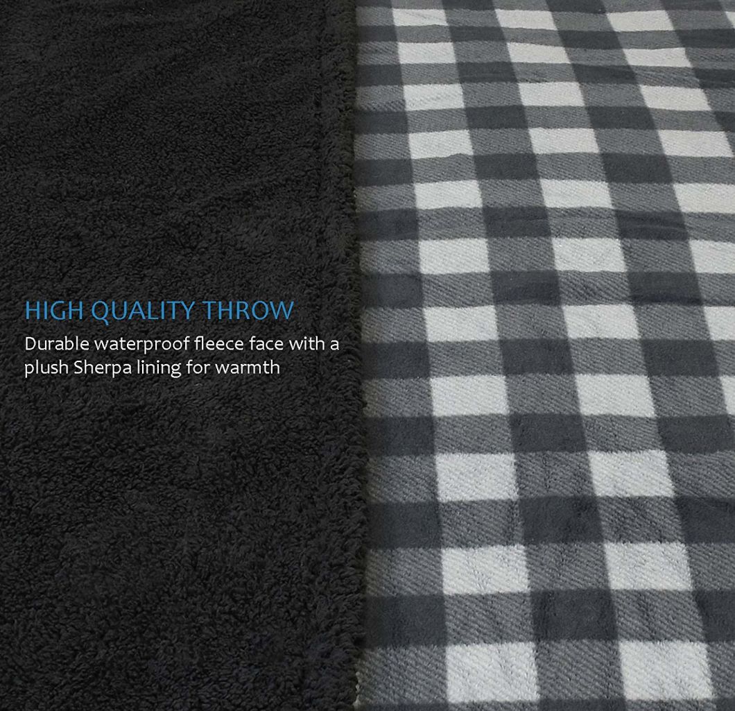 Wholesale Custom Durable Reversible Plush Sherpa Waterproof Fleece Blanket