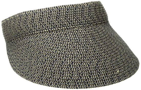 Women Polyester Cap Visor with Stretch Sweatband and Velcro Closure