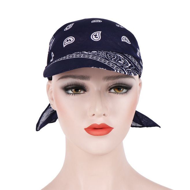 Custom Women 100% Ployester Print Sports Hat Fashion Bandana Cap