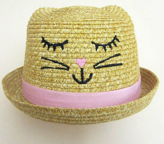 Sedex Audit 3D Embroidery Funny Cartoon Lovely Animal Straw Children Hat