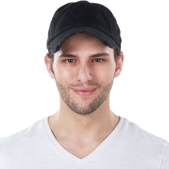 Man Women Adjustable Polo Trucker Washed Distressed Plain Dad Hat