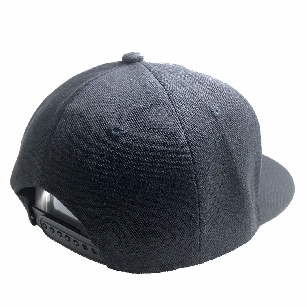 100% Polyester Adjustable 6-Panel Cursive 3D Puff Embroidery Hat