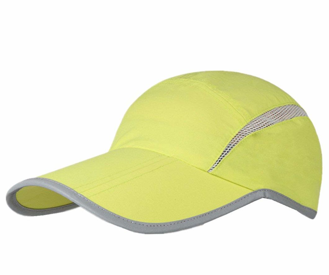 Wholesale Foldable Stripe Mesh Lightweight Quick Drying Runing Reflective Hat