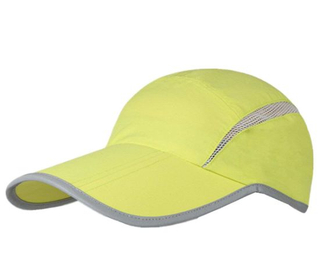 Wholesale Foldable Stripe Mesh Lightweight Quick Drying Runing Reflective Hat