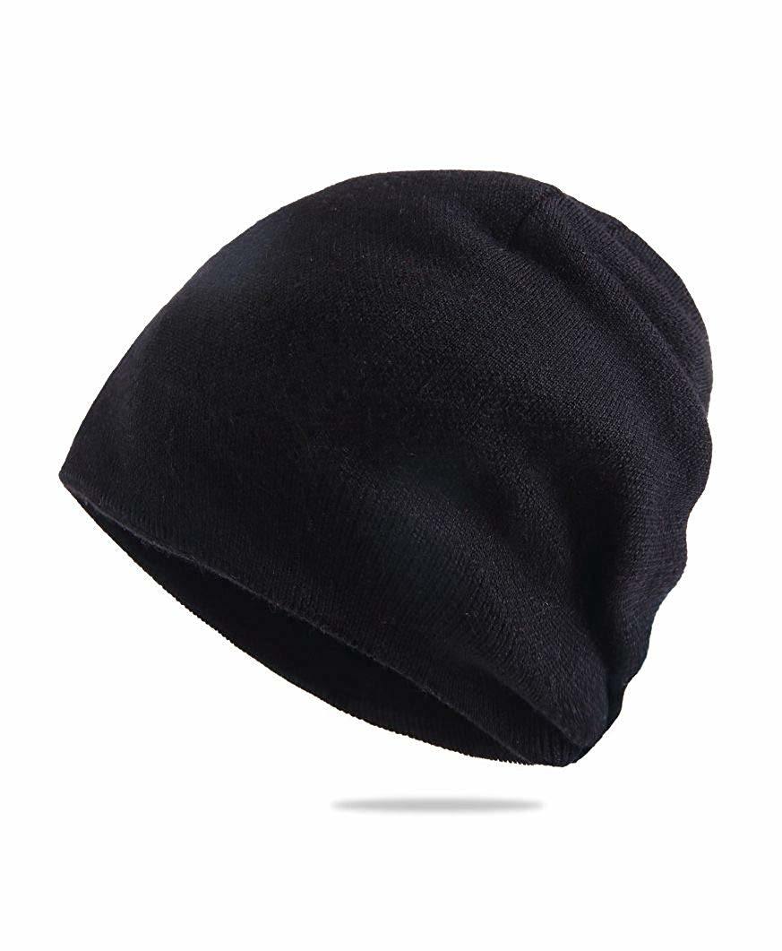 Custom Blank Beanie Knitted Hat Thick Wool Mens Skull Cap
