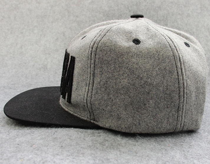 BSCI Audit Adjustable Leather Felt Snapback Applique Embroidery Cap