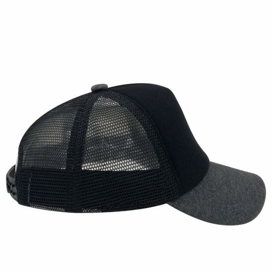 Custom 100% Cotton Adjustable Unisex Plain Mesh Trucker Blank Cap