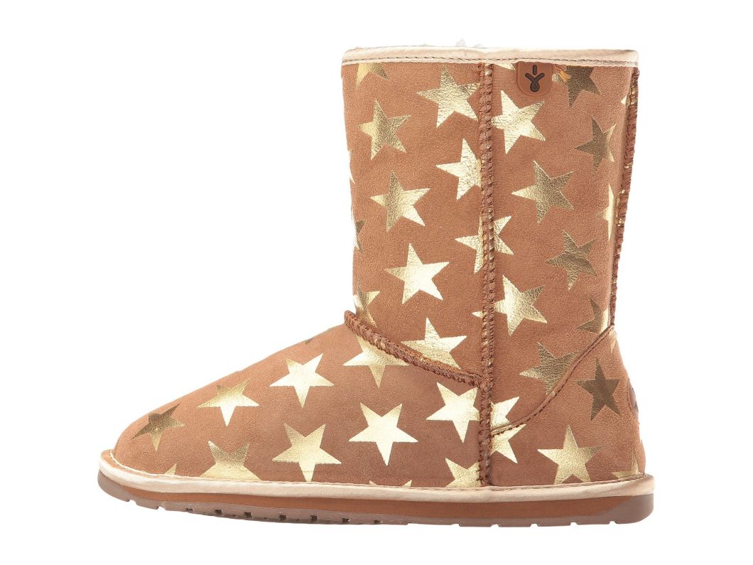 Sedex Audit Start Printed Children Snow Boots Outdoor Waterproof Fur Lined Wool MID Calf Kids Boot