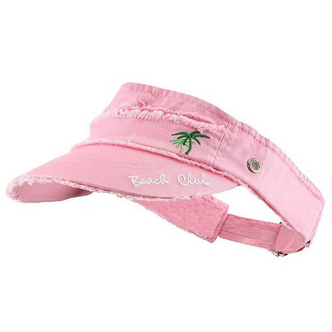 BSCI Audit Adjustable Strap Custom Running Embroidery Logo Pink Sun Visor Hat