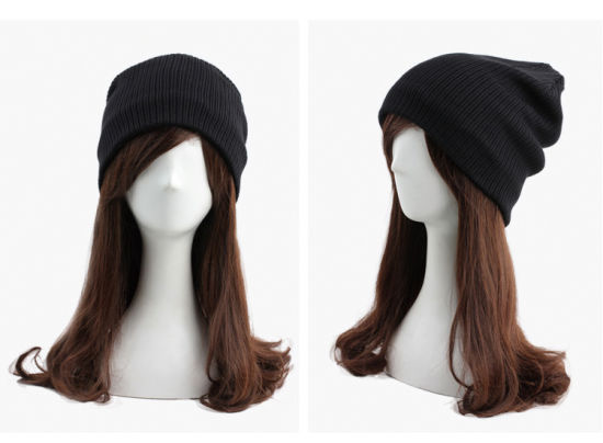 High Quality Plain Custom Color Fleece Lining Black Knitted Beanie Hat with for Wholesale