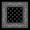 Hot Sales Promotional 100% Cotton 55cm*55cm Black White Paisley Square Printed Bandana