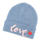 Acrylic 3 D Embroidery Sport Winter Knitted Hat Custom Warm Ski Cap Solid Color Beanie Hats
