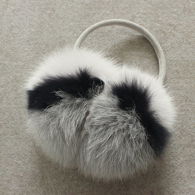 Winter Women Warm Fur Multicolor Earmuffs Rabbit Fur Earflap Ladies Cute Plush Earmuff