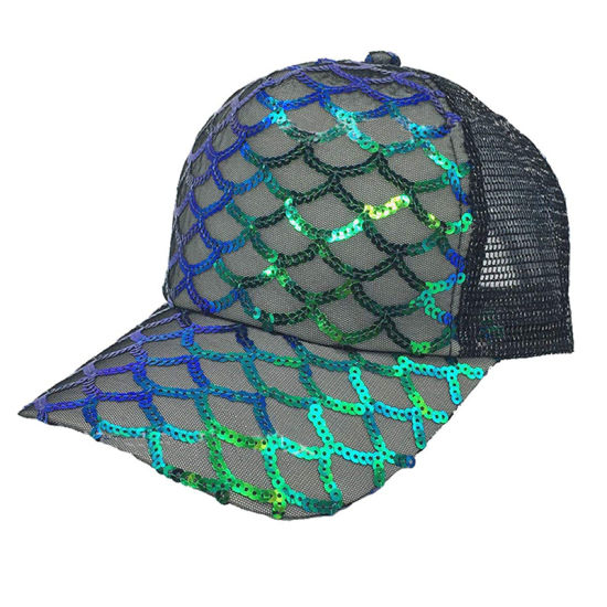 Sedex Audit 100% Cotton Bling Mermaid Adjustable Mesh Party Trucker Sequin Caps