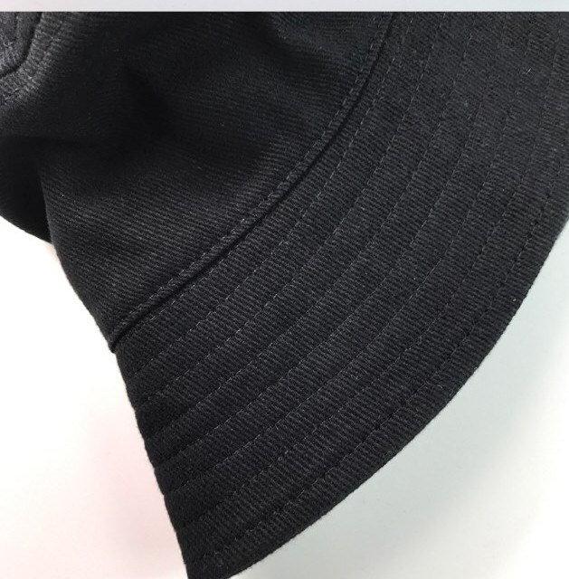 Custom Downturned Brim Folding Cotton Black Plain Bucket Hat