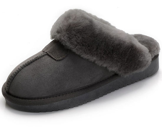 Sedex Audit Women Real Fur Comfortable Indoor Sheepskin Slippers