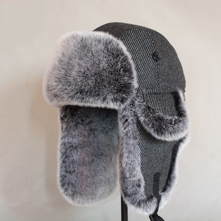 Windproof Warm Ear Cover Winter Trapper Faux Fur Russian Hat