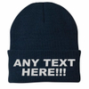 100% Acrylic Knitted Custom Beanie Hat with Designed Embroidered Logo