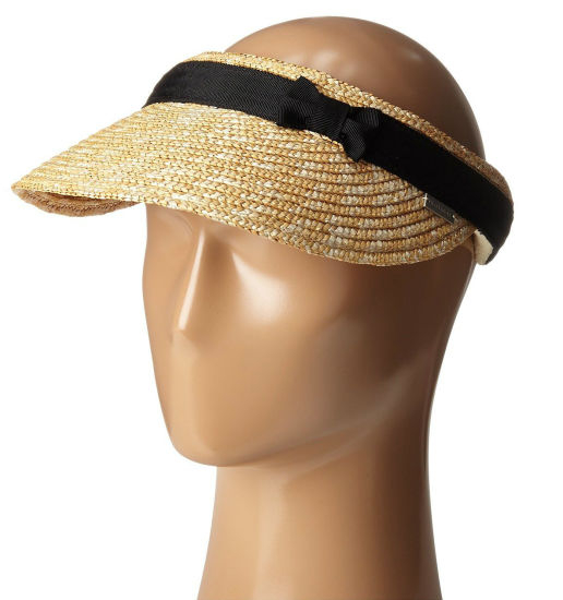 Sedex Audit Simplicity Grosgrain Hatband Sun Protection Straw Visor Hat