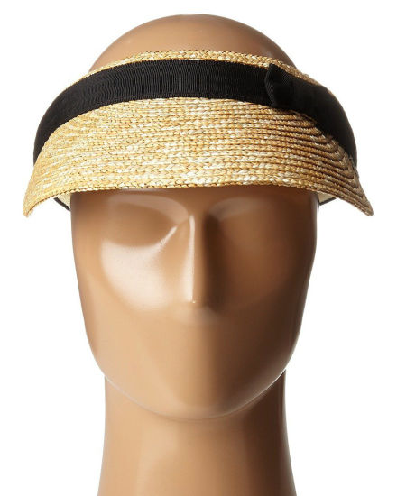Sedex Audit Simplicity Grosgrain Hatband Sun Protection Straw Visor Hat