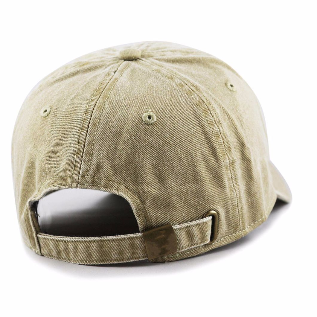 100% Cotton Adjustable Baseball Pigment Dyed Cap 6 Panel