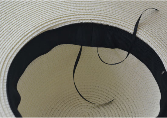 Sombrero White Lady Custom Paper Summer Wide Brim Beach Straw Hat
