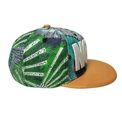 Custom New Sublimation Printing Wall Pattern Gorras Snapback with Hemp Flat Brim
