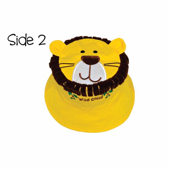 100% Cotton Embroidered Bucket Animal Reversible Sun Custom Kids Hat