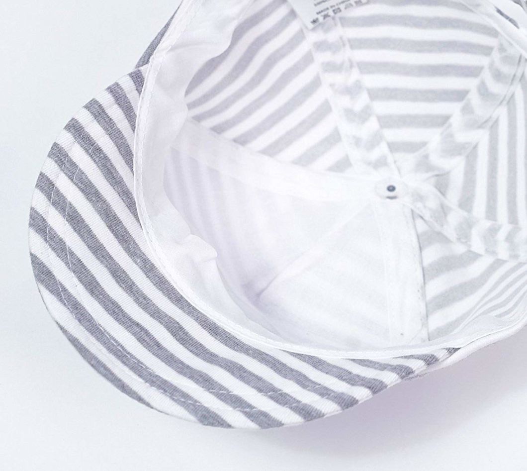 Embroidered Toddler Newborn Baby Baseball Type Stripe Soft Flat Brim Cap