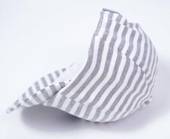 Embroidered Toddler Newborn Baby Baseball Type Stripe Soft Flat Brim Cap