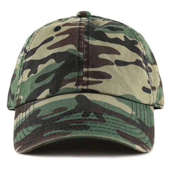 100% Cotton Custom Unisex Curved Brim Camo Army Baseball Hat Camouflage