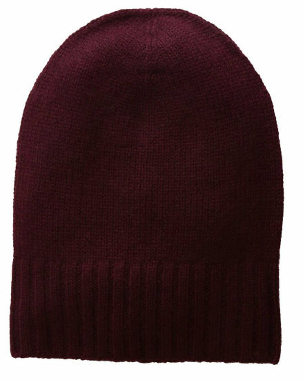 Slouchy Winter Warm Beanie Knitted Ribbed Cuff Cashmere Hat