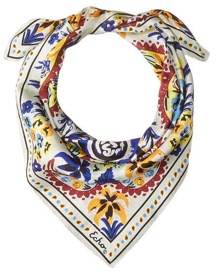 BSCI Audit Wholesale Custom Lady Flower Pattern Square Silk Bandana