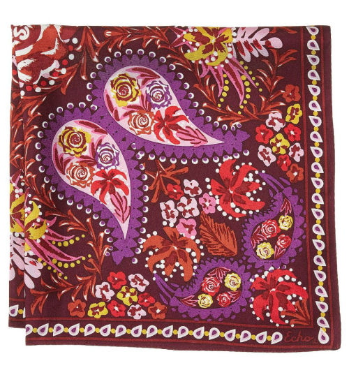 BSCI Audit Wholesale Custom Lady Flower Pattern Square Silk Bandana