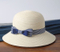 Custom Lady Plain Summer Women Straw Hat with Ribbon Bowknot