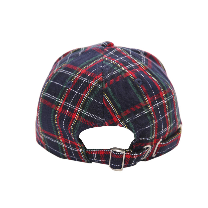 Fashion Checker Pattern Baseball Cap 6-Panel Sports Caps Hip Hop Street Dance Hat Promotional Cap