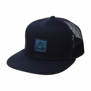 Adjustable Cotton Baseball Embroidered 5-Panel Flat Brim Hat with Mesh