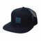 Adjustable Cotton Baseball Embroidered 5-Panel Flat Brim Hat with Mesh