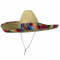 Custom Unisex Adult Costume Straw Multi-Color Spanish Sombrero Mexican Hat