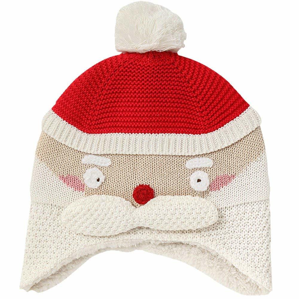100% Cotton Winter Warm Toddler Beanie Knitted Christmas Baby Hat
