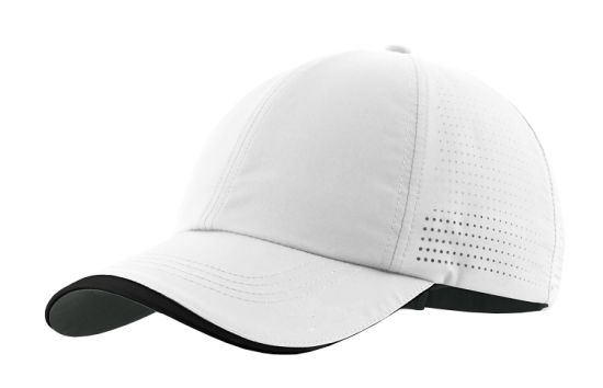 100% Cotton Breathable Dry-Fit Unstructured Crown Branded White Baseball Cap