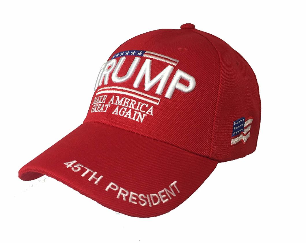 USA Trump 45 White Cotton Embroidered Hat – TRUMP 2020 Adjustable Strapback Cap