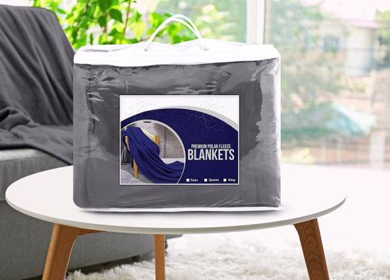 100% Polyester Super Soft Brushed Durable Polar Fleece Blanket