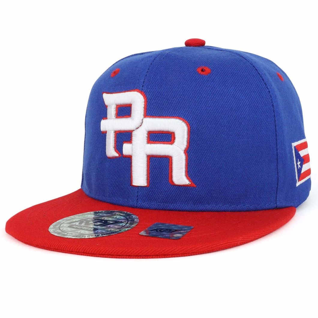 100% Polyester Custom Adjustable Flap Bill Snapback 3D Embroidery Cap