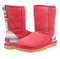 Sedex Audit Winter Flat Fur Ladies Leather Suede Ankle Snow Women Bow Fur Boots Red Suede Sheepskin Boots